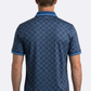 navy floral medallion print polo men platini back