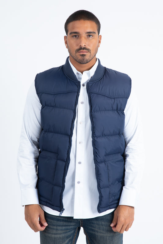 Mens Navy Light Bubble Vest