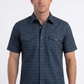 men with navy longhorn heritage western shirt front platini