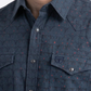 men with navy longhorn heritage western shirt detail platini