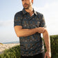 Mens Performance Fabric Modern Fit Stretch Aztec Print Polo