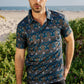 Mens Performance Fabric Modern Fit Stretch Aztec Print Polo