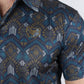 Mens Performance Fabric Modern Fit Stretch Aztec Print Polo