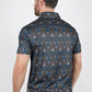 Mens Performance Fabric Modern Fit Stretch Aztec Print Polo