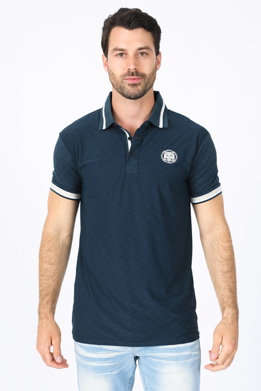 navy platini logo polo front platini