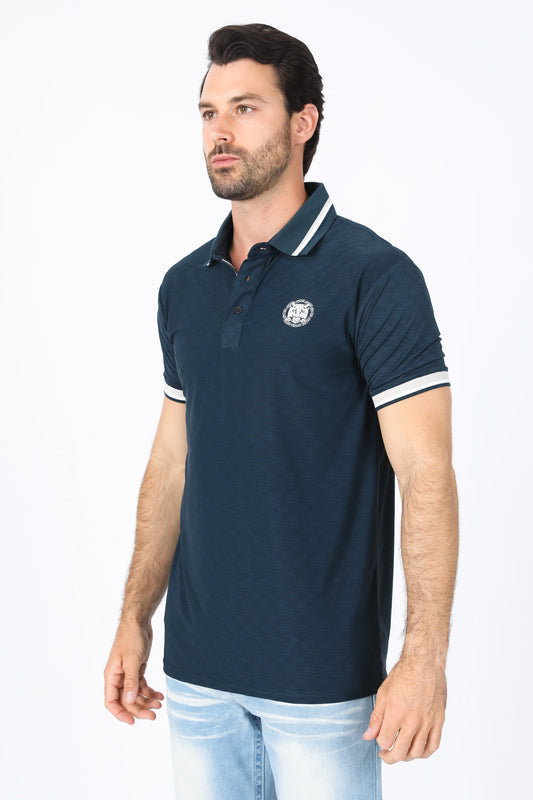 navy platini logo polo side platini