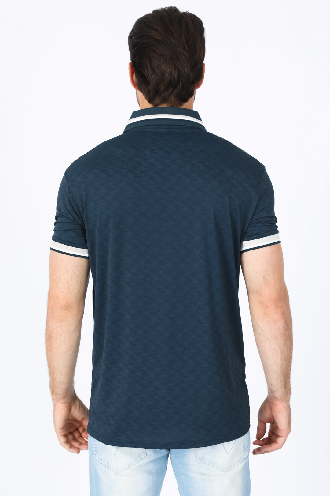 navy platini logo polo back platini