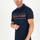 navy stripe polo side platini