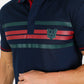 navy stripe polo detail platini