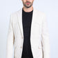 bone suede western blazer double button men platini front