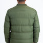 Mens Olive Bubble Jacket with Rib Collar & Cuffs