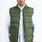 Mens Olive Light Bubble Vest