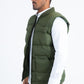 Mens Olive Light Bubble Vest