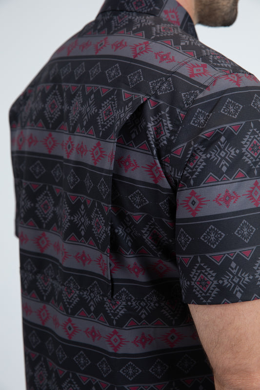 black tribal stripe performance shirt lifestyle platini