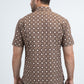 Mens Performance Classic Fit Short Sleeve Brown Shirt