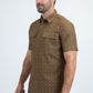 Mens Performance Classic Fit Short Sleeve Camel Shirt