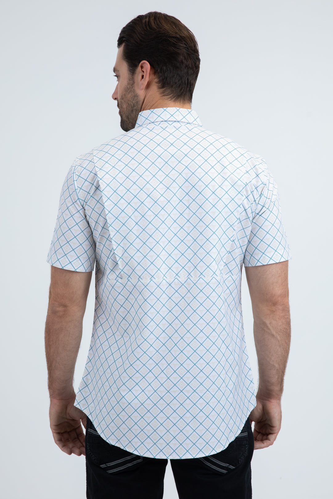 Mens Performance Classic Fit Short Sleeve White Shirt