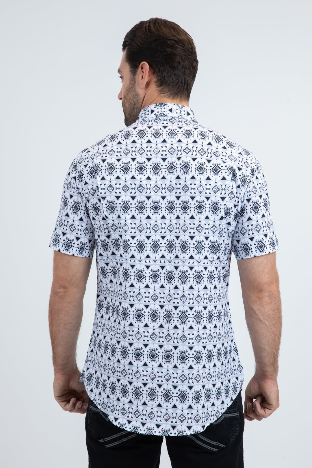 Mens Performance Classic Fit Short Sleeve White Shirt