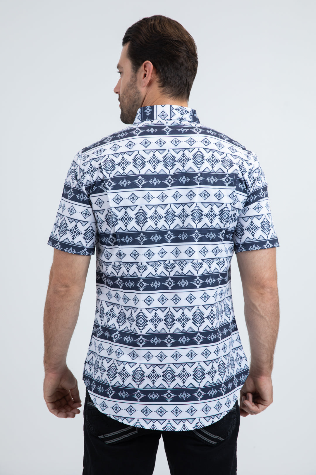 Mens Performance Classic Fit Short Sleeve White Shirt