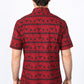 Mens Performance Classic Fit Western Red Short Sleeve Aztec Print Shirt