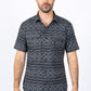 Mens Performance Classic Fit Western Short Sleeve Aztec Print Black Shirt