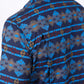 Mens Performance Classic Fit Western Short Sleeve Aztec Print Navy Shirt