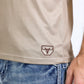 Men's Performance Fabric Aztec Panoramic Print Khaki Polo