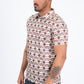 beige horizontal lineal polo side platini