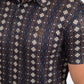black full aztec diamond polo detail platini
