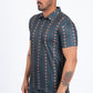 teal full aztec diamond polo side platini