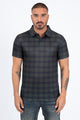 Men's Performance Fabric Modern Fit Stretch Plaid Print Polo – Green
