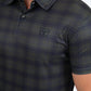 plaid print detail polo men