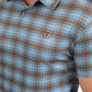 plaid print detail polo men 