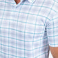 plaid print detail polo men