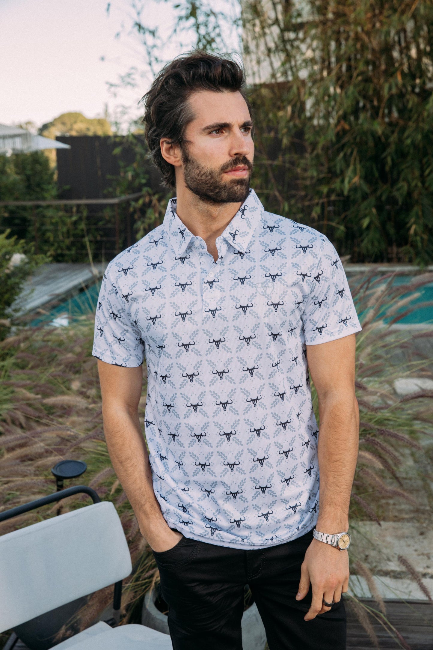 white western longhorn polo lifestyle platini