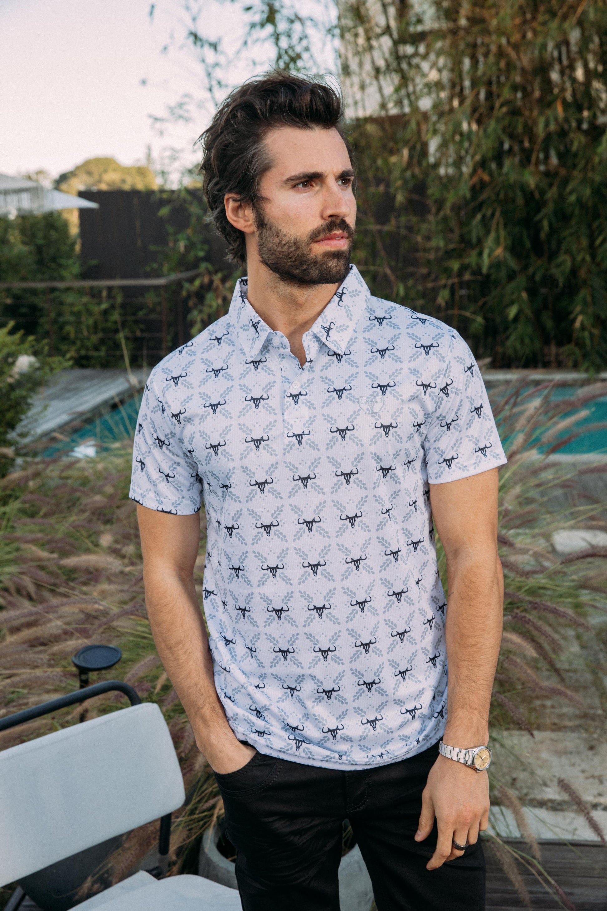 white western longhorn polo lifestyle platini