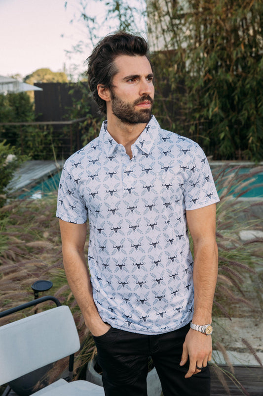 white western longhorn polo lifestyle platini