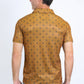 Mens Performance Fabric Print Camel Polo