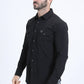 Men's Performance Western Long Sleeve Black Shirt