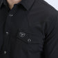 Men's Performance Western Long Sleeve Black Shirt