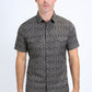 Mens Performance Western Short Sleeve Aztec Print Black/Brown Shirt