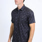 Mens Performance Western Short Sleeve Aztec Print Black Shirt