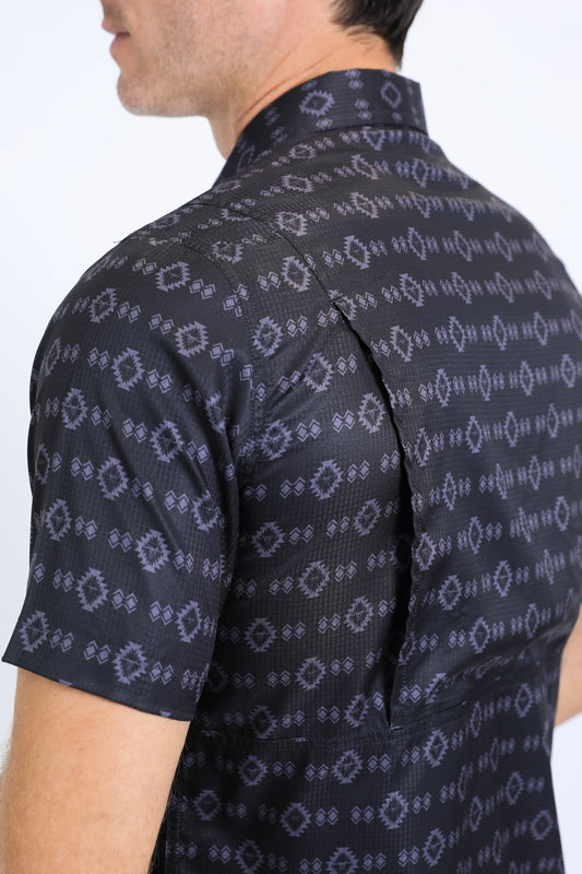 black heritage aztec western shirt back platini