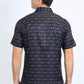 Mens Performance Western Short Sleeve Aztec Print Black Shirt
