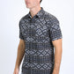 Mens Performance Western Short Sleeve Aztec Print Black Shirt