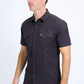 Mens Performance Western Short Sleeve Aztec Print Black Shirt