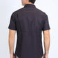 Mens Performance Western Short Sleeve Aztec Print Black Shirt