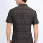 Mens Performance Western Short Sleeve Aztec Print Black Shirt