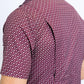 Mens Performance Western Short Sleeve Aztec Print Burgundy Shirt