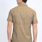 Mens Performance Western Short Sleeve Aztec Print Camel Shirt